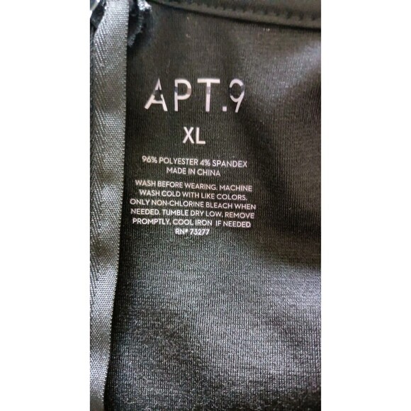 Apt. 9 Wide Leg Romper Size XL Cropped Black Gray Textured Print Tie Belt New - Picture 3 of 8